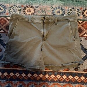 American Eagle Outfitters Olive Green Super Stretch Shorts